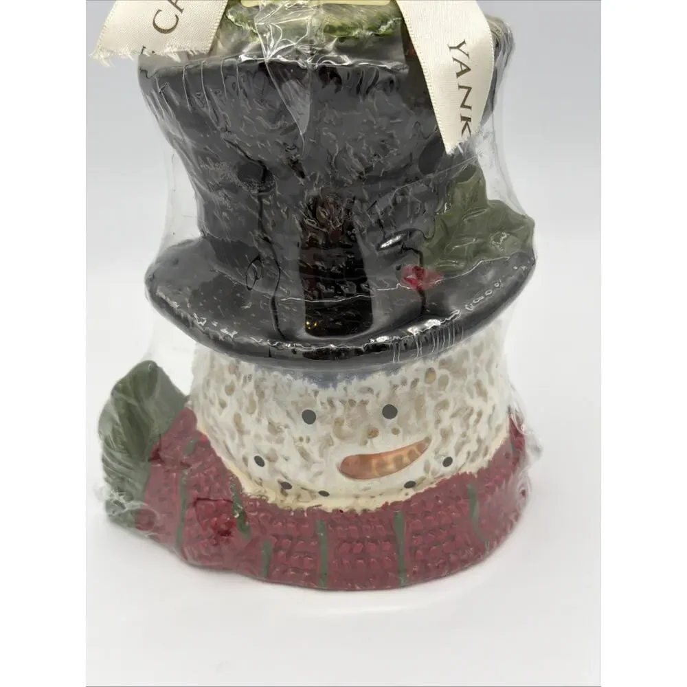 NEW Yankee Candle Snowman Ceramic Wax Warmer 3 Melts Holiday Christmas Vintage